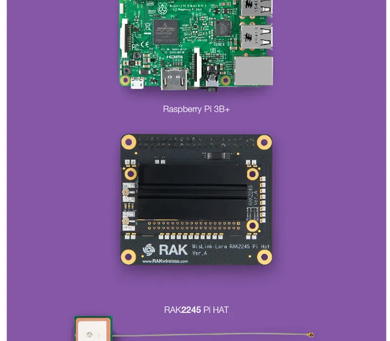 WisKit LoRa Gateway Откройте для себя комплект RAK2245 Pi HAT& Raspberry Pi 3B+ с gps модулем 16G TF карта LoRaWAN приложение Q197