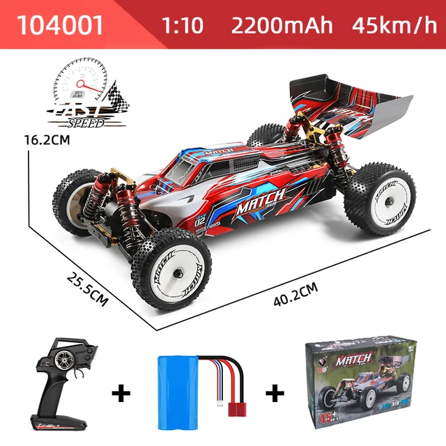 WLtoys 104001 RC Car Brushless Motor 1/10 Remote Control 4WD RC Drift Car Radio Toys 75KM/H High Speed Children Toys For Car