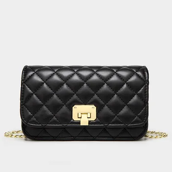 

Senior Fashion Women's Bag 2020 Spring New Model Fashion Rhombus Chain Bag Shoulder Cross-Body Square Sling Bag