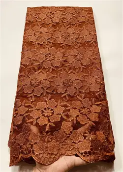 

2020 New Design Beads and stonesNigerian Lace Fabric African Lace Fabrics High Quality Tulle French Net Lace Fabric For Wedding