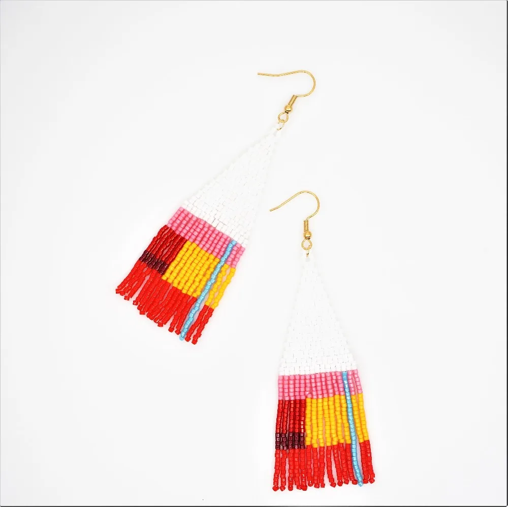 Go2boho богемные серьги для женщин MIYUKI с бахромой серьги красочные Pendientes Boho ручной работы бисер для плетения летние модные украшения