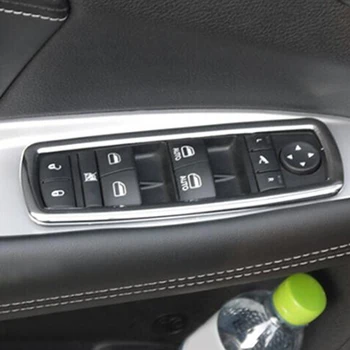 

ABS Chrome Door and window glass lifting switch Cover Trim For Jeep Grand Cherokee 2014 Car Accessories Styling