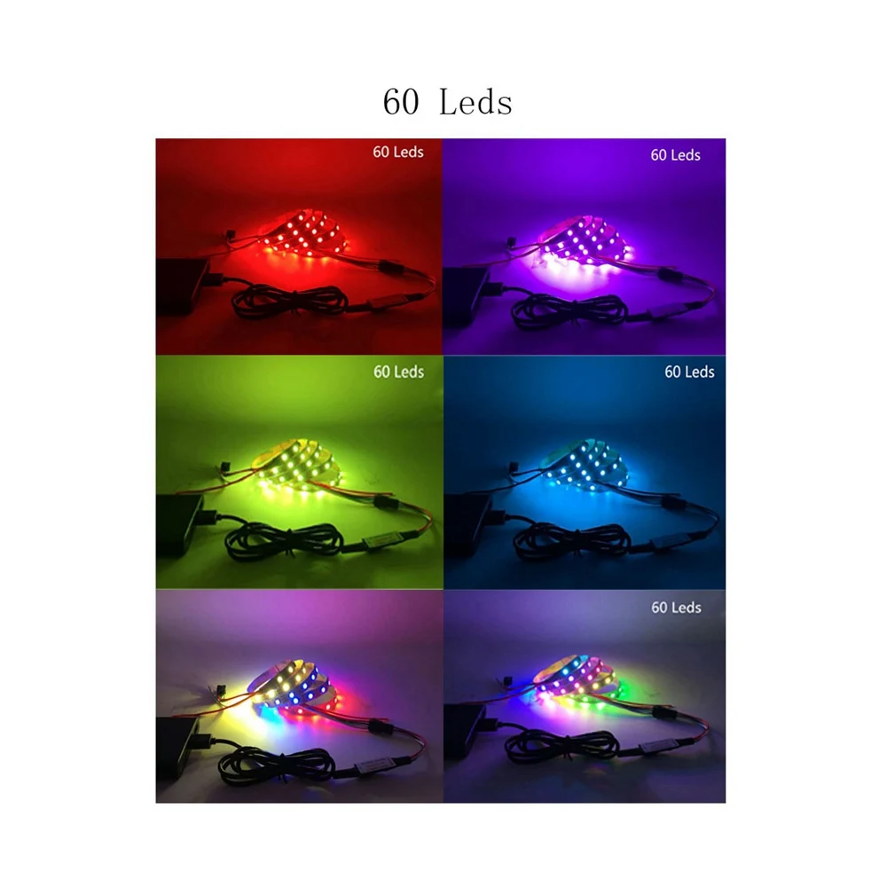 Светодиодная лента USB WS2812B WS2812 RGB 5050 Светодиодный светильник водонепроницаемая гибкая лента светильник меняющий цвет светильник s для украшения дома