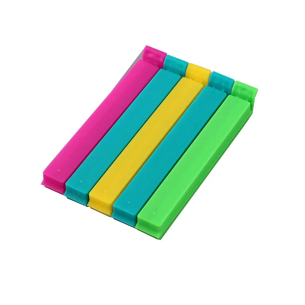 

5pcs/set Food Snack Storage Seal Sealing Bag Clips Sealer Clamp Plastic Keeping Food Fresh Sealing Clips kitchen Tools