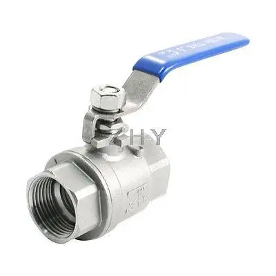 ВКЛ-ВЫКЛ 1PT Dia Женская резьба полный порт серебристый металлический клапан для мячей
