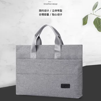 

Simple MEN'S Briefcase Business Hand Korean-style Fashion Casual Canvas Briefcase Men Computer Portfolio