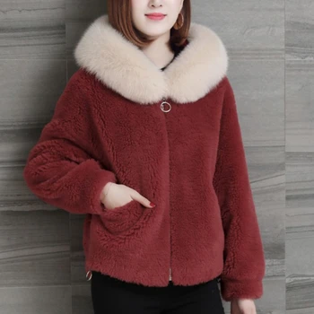

Women Fashion Casual Coat Solid Color Front Pockets Thick Autumn Winter Warm Coat Soft Zipped Female Jackets