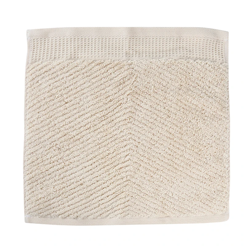 khaki 1PC Cotton Stripe Square Towel 34*34 Combed Cotton Small Towel Water Absorption And Quick Drying Solid Color Towel - Цвет: khaki
