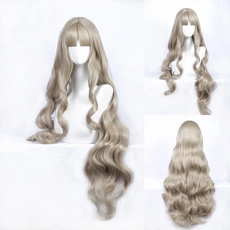 Hot! DARLING in the FRANXX Code 556 KOKORO Cosplay Wig Long Wavy Curly Synthetic Hair + Cap For Women Cospllay Wigs Swimsuit |