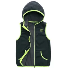 Осенняя детская одежда; детская безрукавка; однотонное пальто для малышей; детская теплая куртка из тонкого флиса