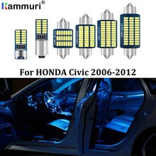 KAMMURI 8 шт. без ошибок Canbus Белый светодиодный интерьер автомобиля лампы посылка комплект для 2006-2012 Honda Civic светодиодный светильник для интерьера+ инструмент