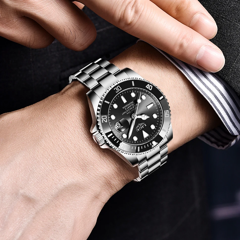 2021 New LIGE Mens Watches Fashion Business Waterproof Quartz Wrist Watch Men Top Brand Luxury Stainless Steel Sport Clock Male