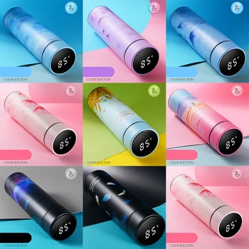 

450ML High Quality Temperature Display Stainless Steel Vacuum Flask Thermos Water Thermal Water Bottle With LCD Cover Best Gift
