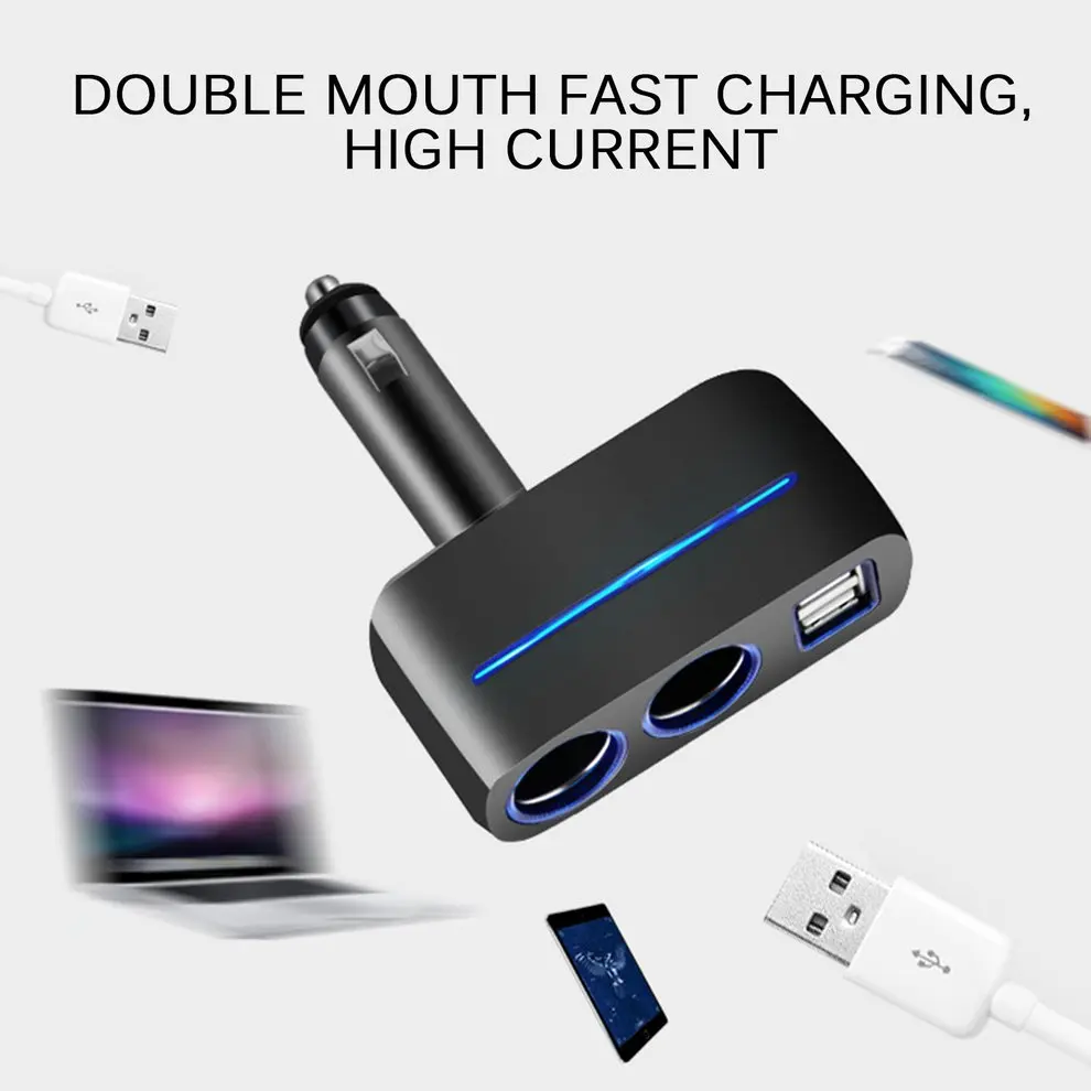 3.1a двойной Usb автомобильный прикуриватель розетка две точки дымообразное отверстие Sd-1918