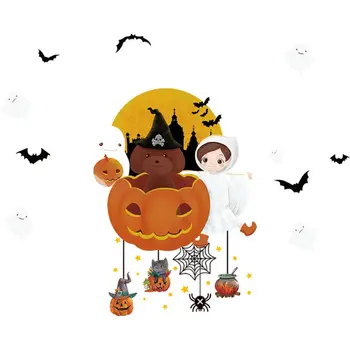 

XL627 Pumpkin Lantern Ghost Wall Sticker Happy Halloween Party Decoration Room Removable Stickers Home Decor