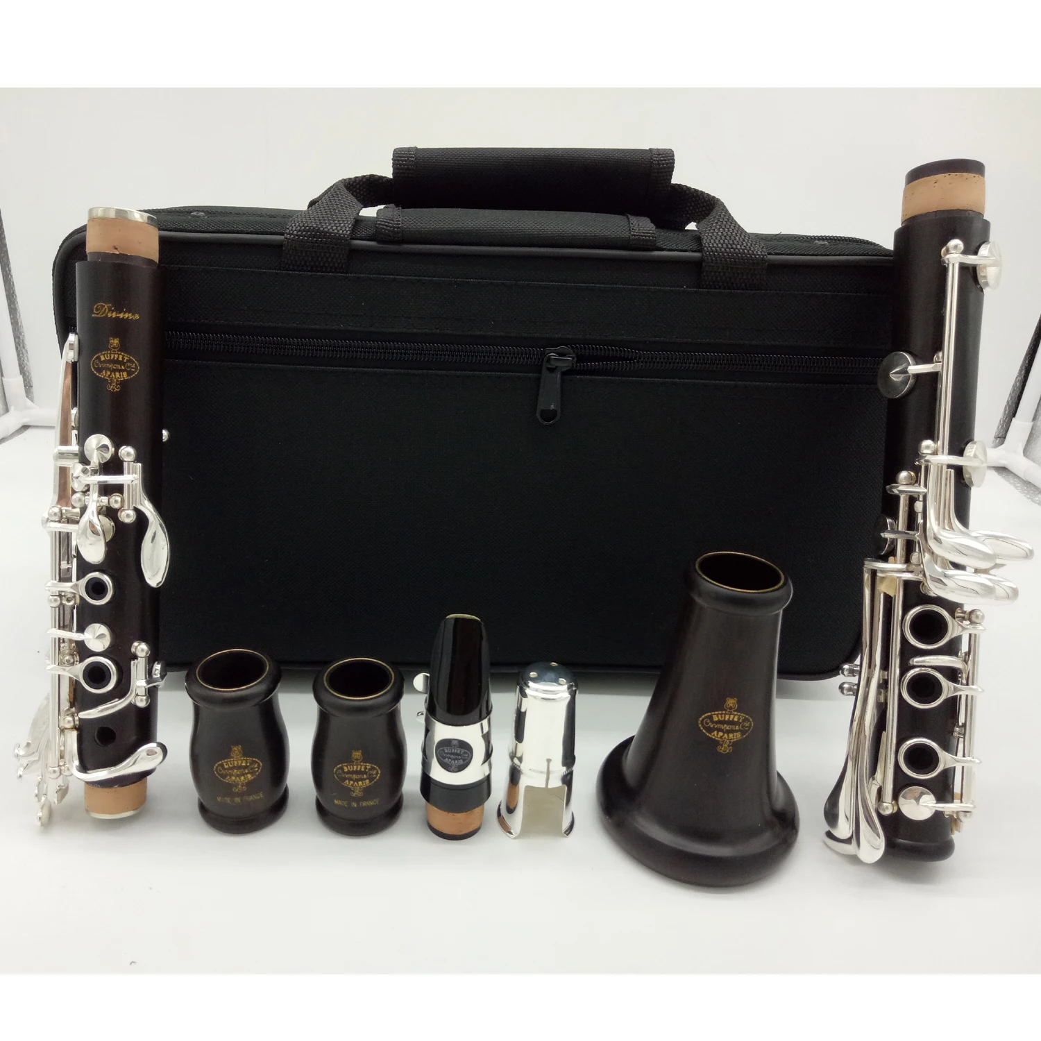 Ebony Blackwood Clarinet DIVINE Professional Bb Clarinets Bakelite 17 Keys Musical Instruments Mouthpiece Reeds clarinet woodwind instrument clarinet and saxophone accessories saxophone and clarinet mouthpieces