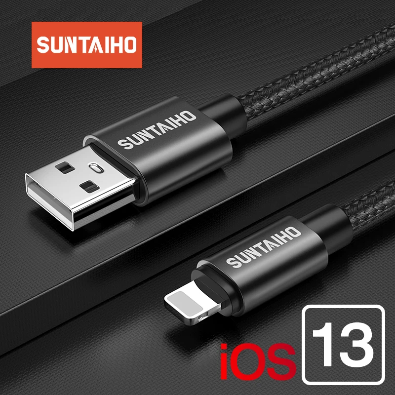 Suntaiho 2.4A USB кабель для iphone Кабель зарядного устройства XS max Xr X быстрой зарядки iPhone 8