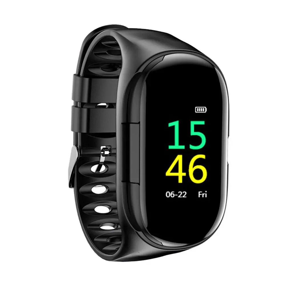 

M1 Newest AI Smart Watch With Bluetooth Earphone Heart Rate Monitor Smart Wristband Long Time Standby Sport Watch Men