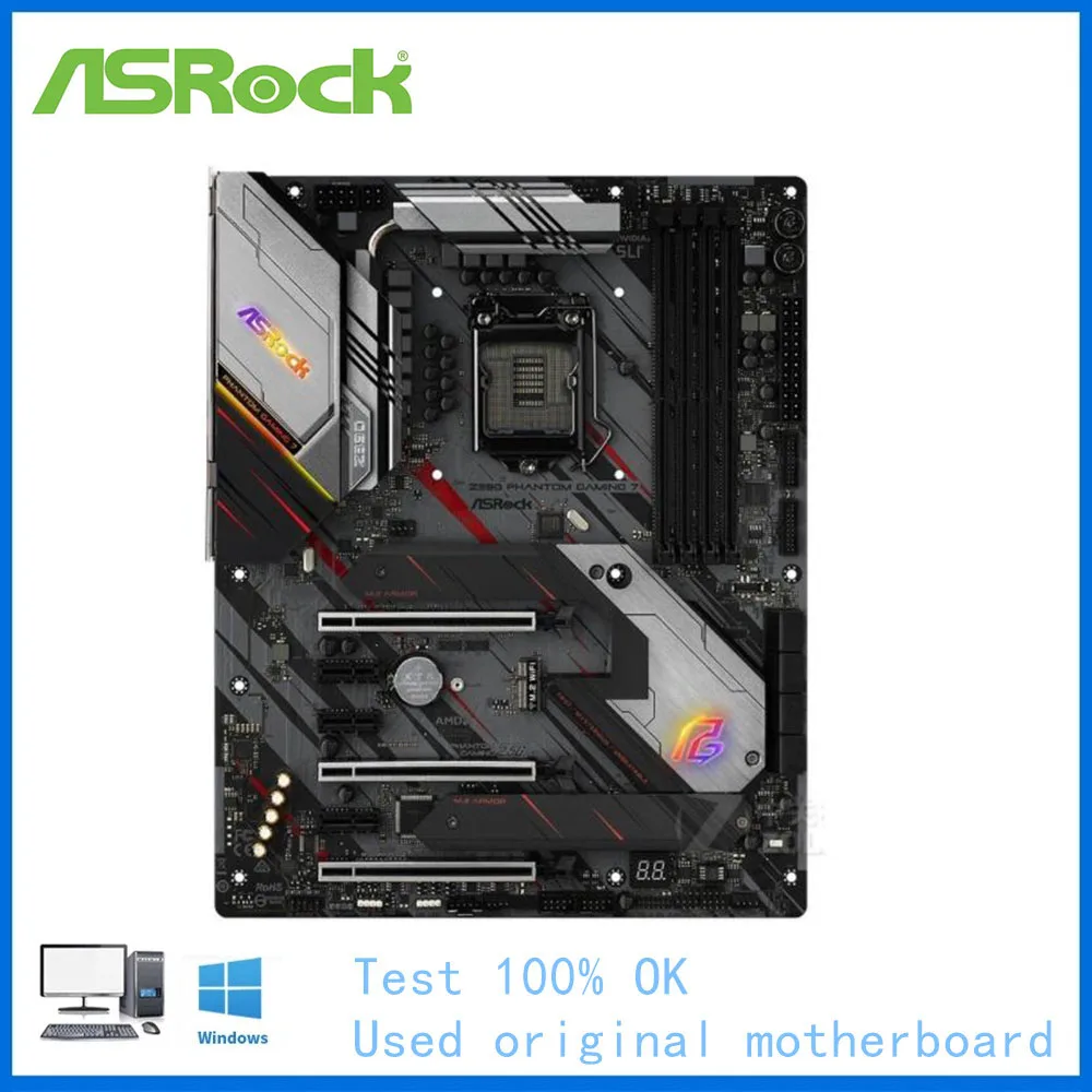 Материнская плата для ASRock Z390 Phantom Gaming 7 материнская LGA 1151 DDR4 настольного