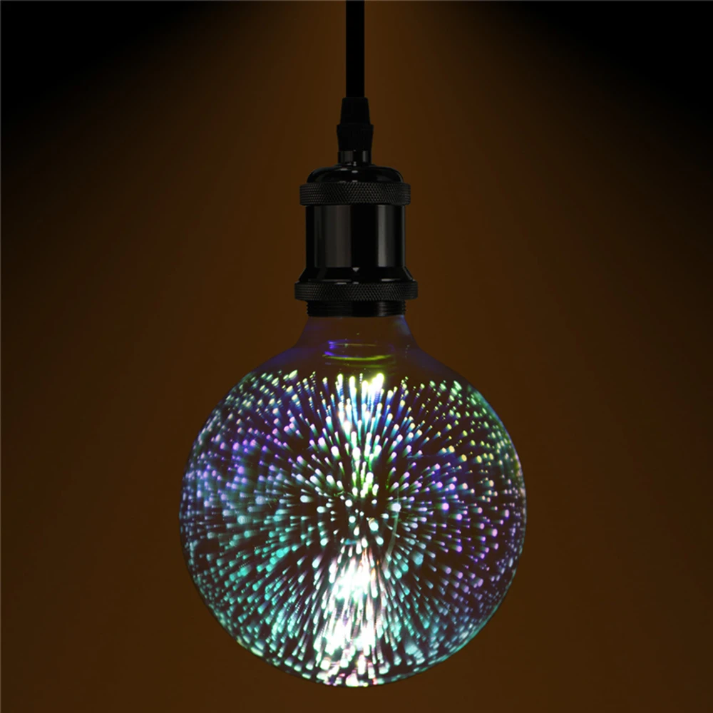 4 Вт G125 Ретро светодиодный светильник s Edison лампа E27 база 3D декоративная домашняя лампа лампочки AC 85-265 в светодиодный светильник