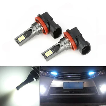 

2x H11 LED canbus 3030 Bulbs Reflector Mirror Design For Fog Lights For Honda civic fit accord Crider crv