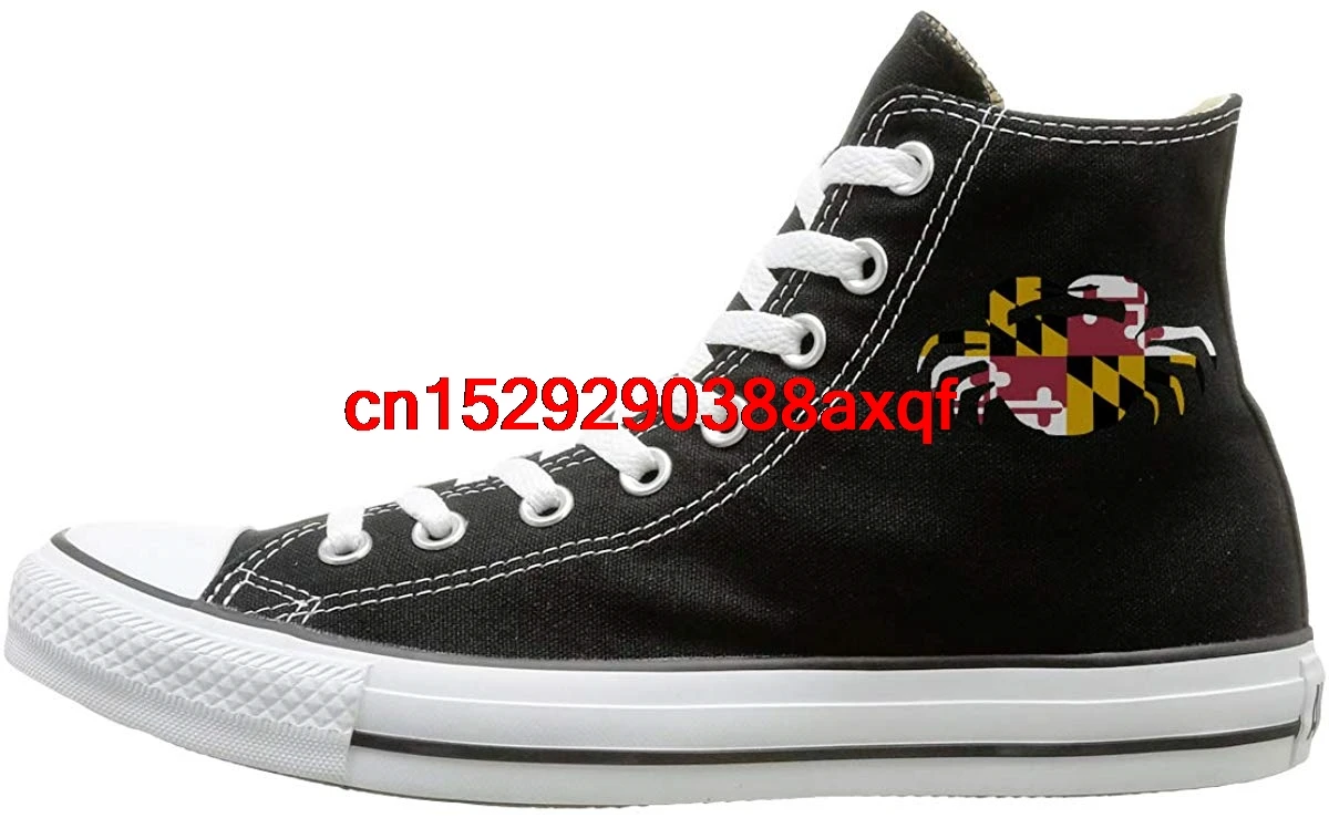 

Canvas Shoes Maryland Flag Crab Casual High Top Lace Ups Canvas Sneakers For Men's Women's