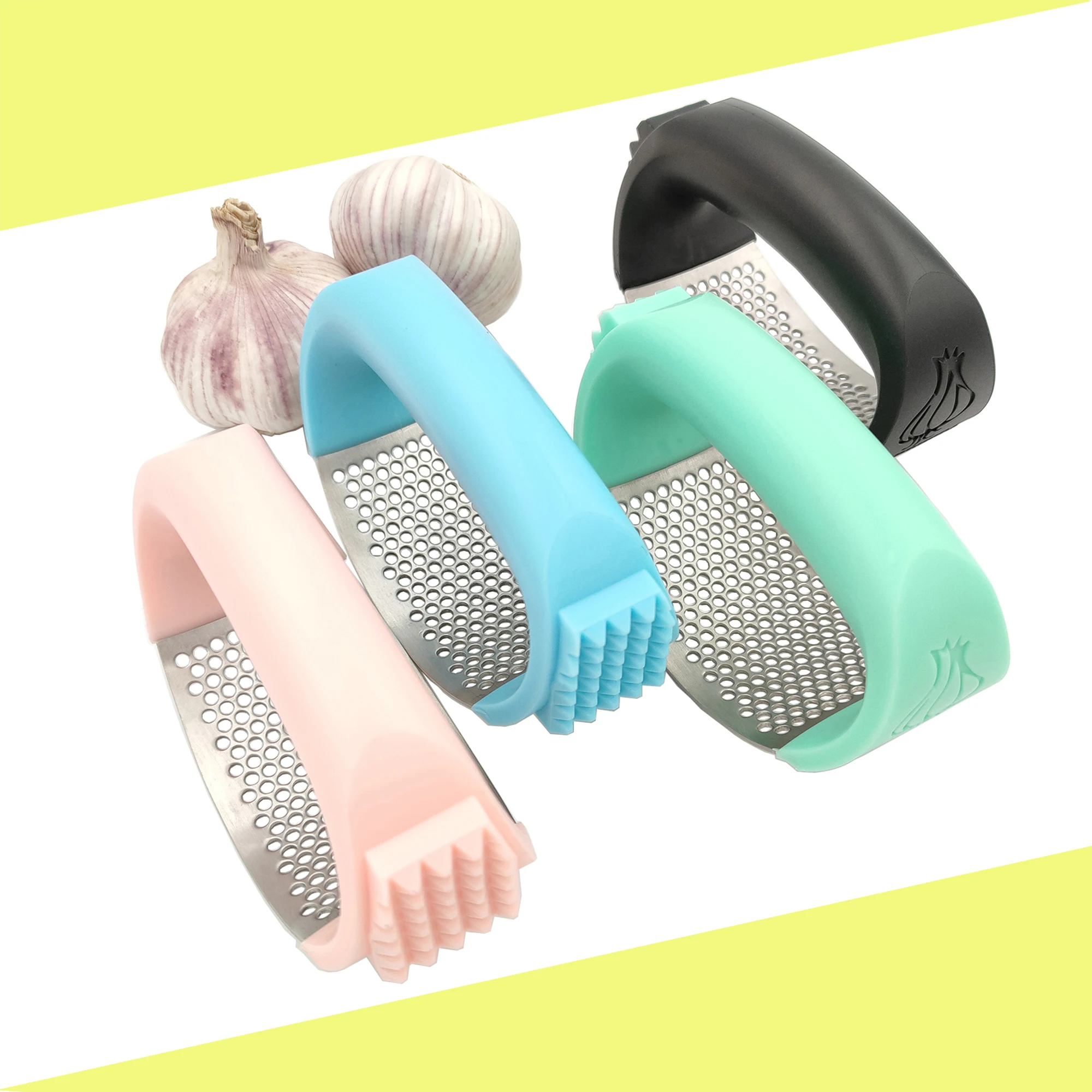 Garlic Press Stainless Steel kitchen power cut shredders & slicer multifunction vegetable cutter kitchen gadget and accessories afbeelding