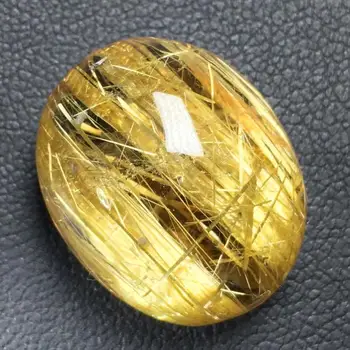 

Natural Gold Rutilated Quartz Oval Wealthy Pendant 20*16*11mm Crystal Fashion Pendant Jewelry Certificate AAAAAA