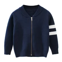 Детский вязаный свитер; сезон осень-зима; детский пуловер для мальчиков; свитера для девочек; кардиган для малышей; Новая Хлопковая весенняя однотонная одежда