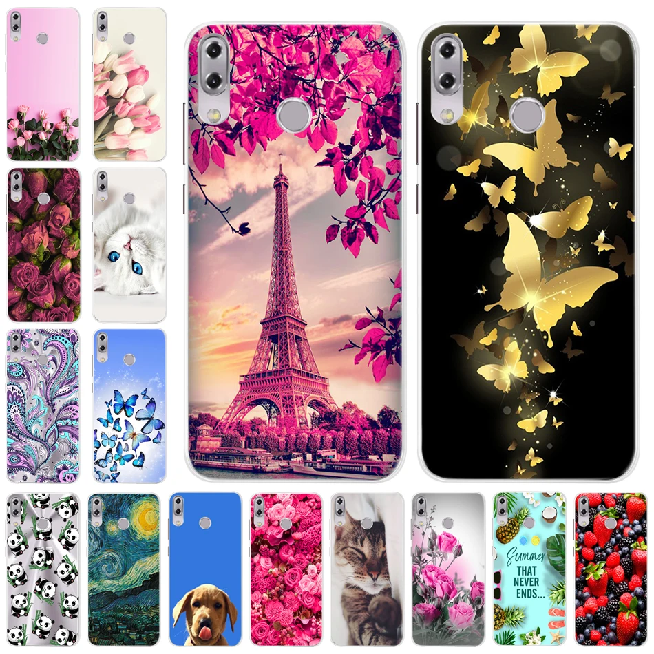 Классный приятный чехол для Asus Zenfone 5z Ze620kl мягкий силиконовый окрашенный ASUS 5 2018