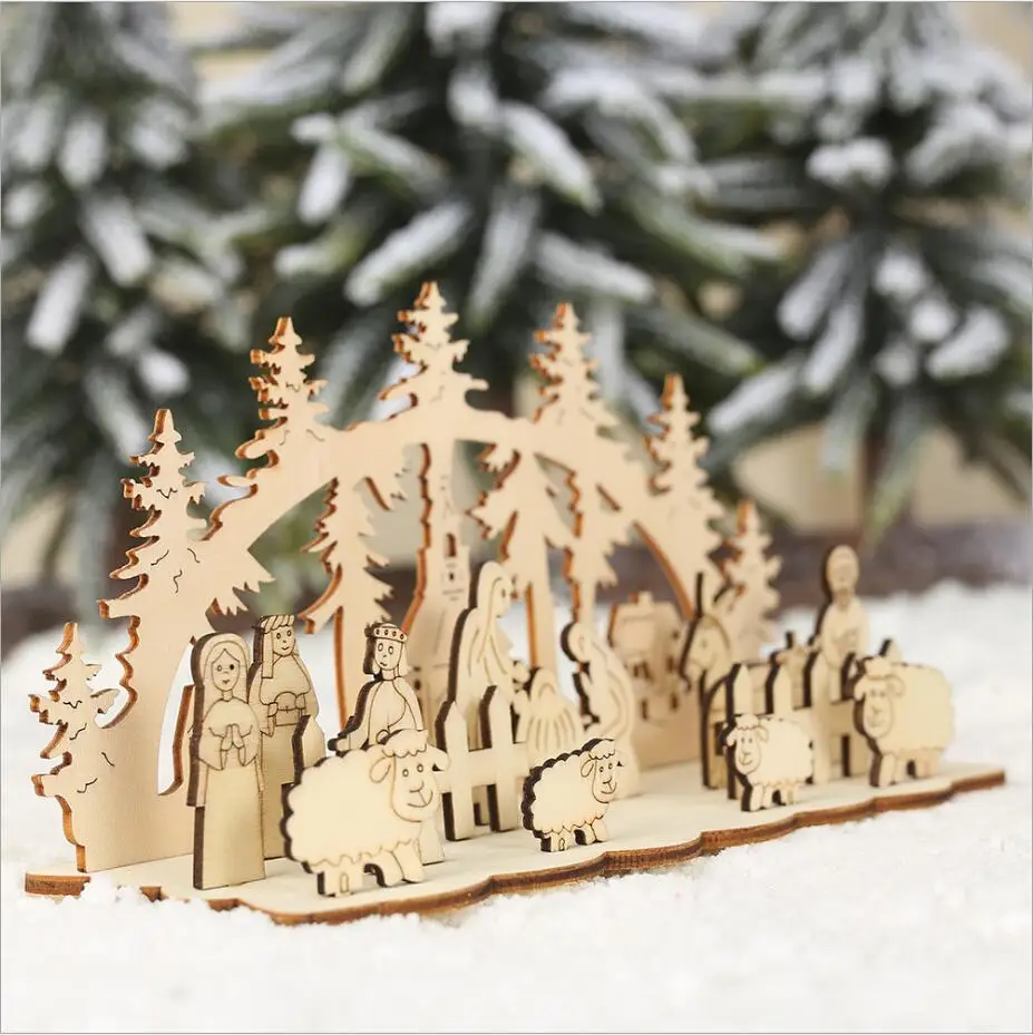 B-натуральное Рождественское дерево, украшения для рождественской елки, деревянные подвесные украшения, Noel Decora Adornos De Navidad, детские подарки