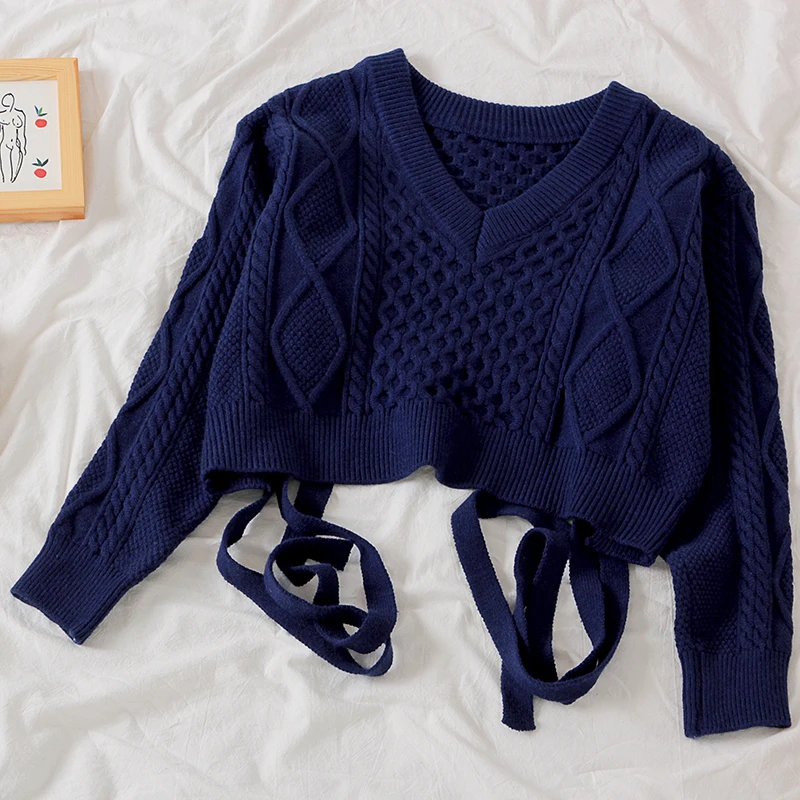 Gagarich женский свитер осенний корейский стиль свободный Конопляный летучая мышь длинный рукав короткий вязаный Свободный Повседневный пуловер