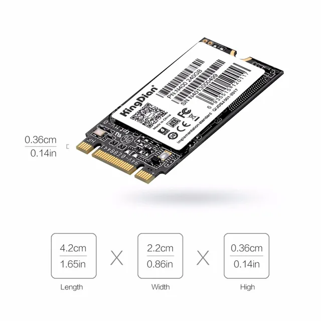 KingDian 128GB 256GB 512GB 1TB 2TB ssd m2 2242 NGFF M2 SSD SATA 