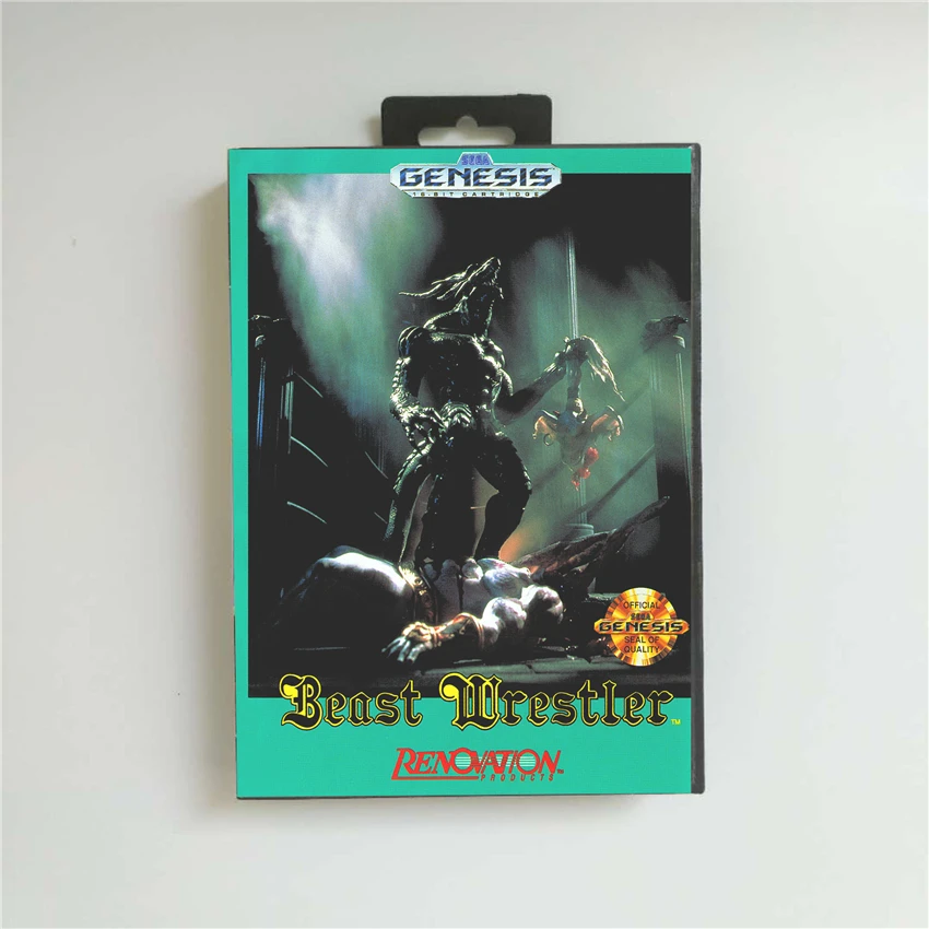 Beast Wrestler-крышка США с розничной коробкой 16 бит MD игровая карта для Sega megadrive Genesis игровая консоль