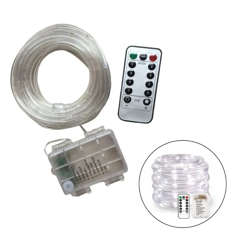 IP65 Waterproof LED Rope 10m String Lights USB Powered with Remote Control 100