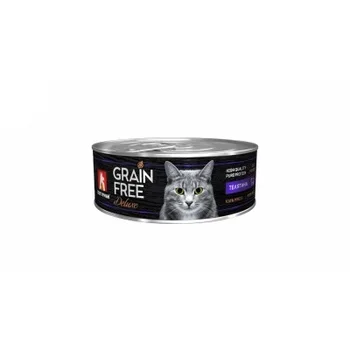 

Зоогурман Grain Free консервы для кошек, Телятина, 100 г.