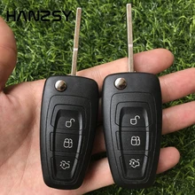 3 кнопки дистанционного ключа оболочки fob для Ford Focus 3 Fiesta подключения mondeo c max Чехол для автомобильного смарт-ключа чехол складной флип ключ корпус