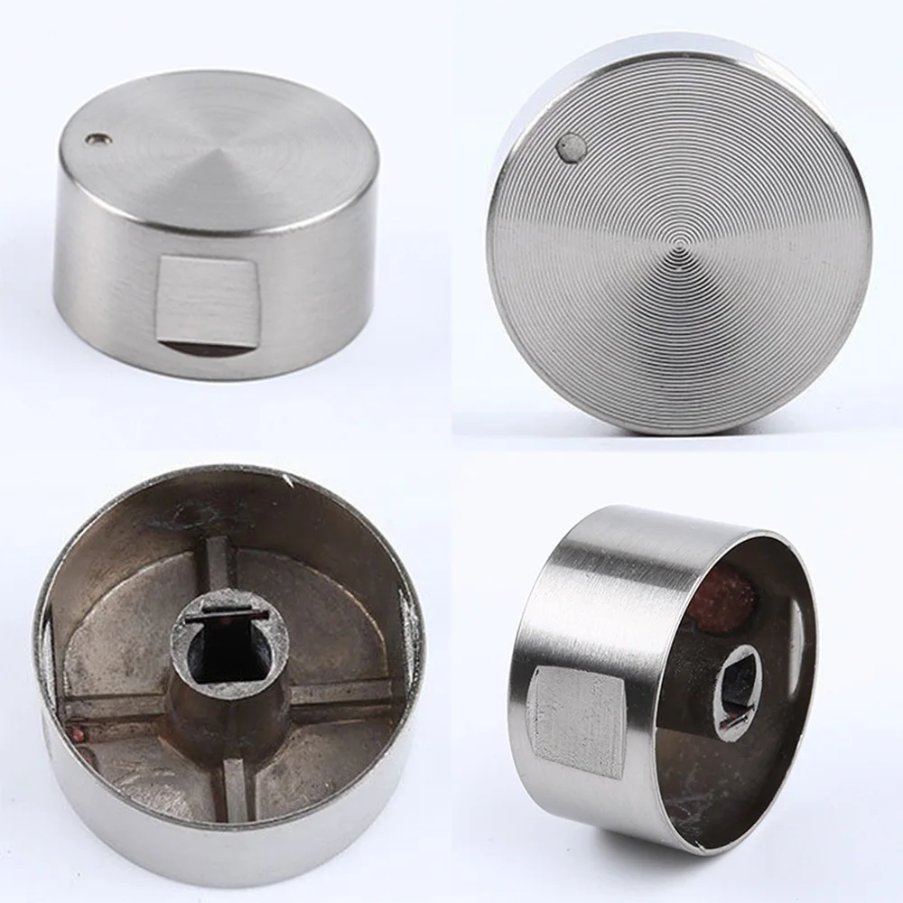 4Pcs High quality Alloy material Rotary Switches Round Knob Gas Stove Burner Oven Kitchen Parts Handles For Gas Stove