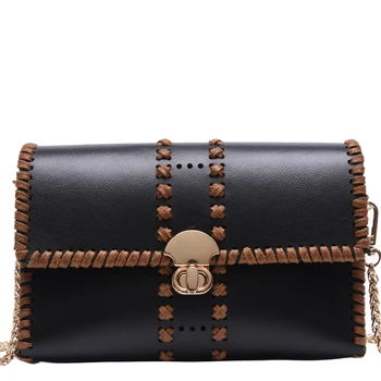 

Fashion Women Shoulder Bag With Chain Pu Leather Crossbody Purse Hand Made Small Phone Designer Simple Packaging Flap Red Black