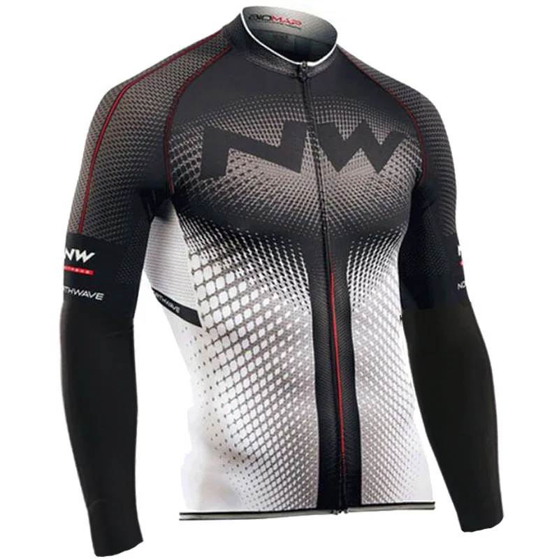 NW бренд Зима Велоспорт Джерси с длинным рукавом тепловой флис велосипедный одежда велосипед велосипедная одежда зимняя куртка Велоспорт - Цвет: Winter Cyling jersey
