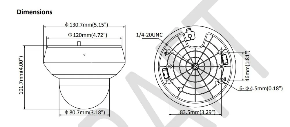 Hikvision PTZ IP камера DS-2DE2A404IW-DE3 4MP 4X зум сети POE H.265 IK10 ROI WDR DNR купольная CCTV PTZ камера