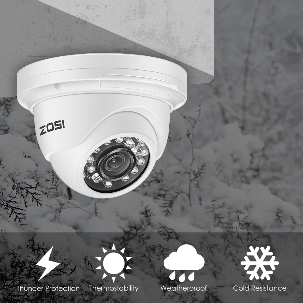 ZOSI 8CH 5MP Super HD Камера видеонаблюдения Системы H.265 DVR с 2 ТБ и 8 шт. на открытом воздухе/Крытый Водонепроницаемый системы видеонаблюдения