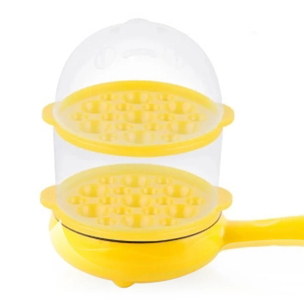 Electric Frying Pan 220V Water Heater Fryers Pot Multifunction Egg Cooker Boiler Cooking Equipment 2 in 1 Portable