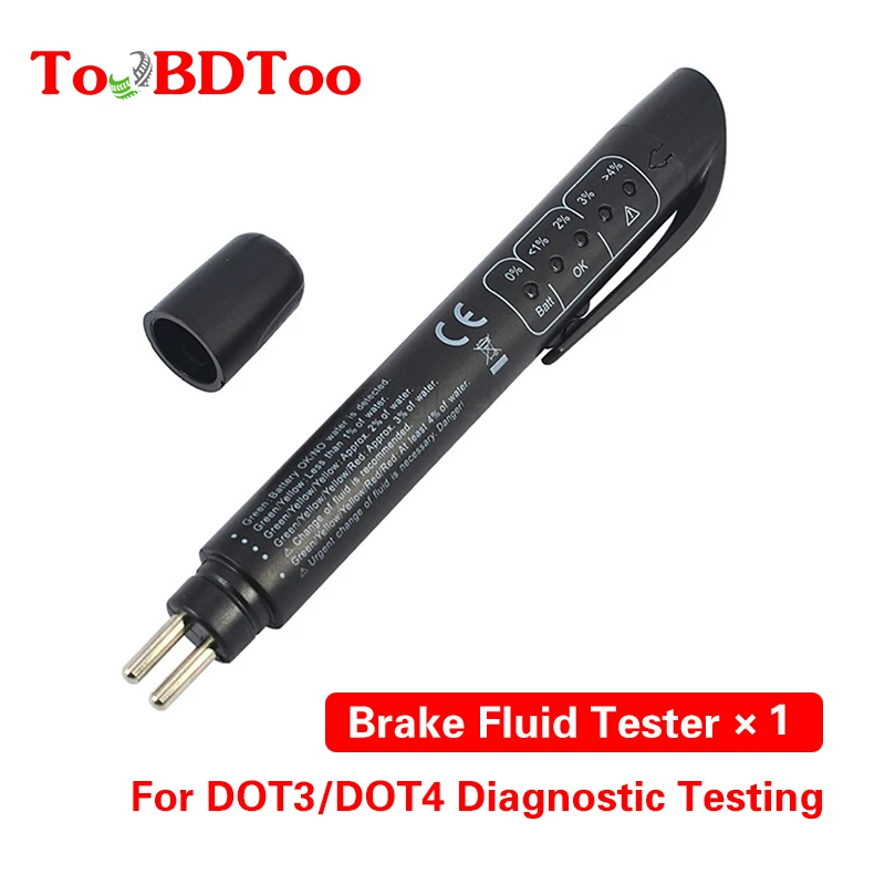 

Quality OBD2 Brake Fluid Liquid Tester Pen With 5 LED Car Auto Vehicle Tools Diagnostic Tools Mini Brake Fluid Tester