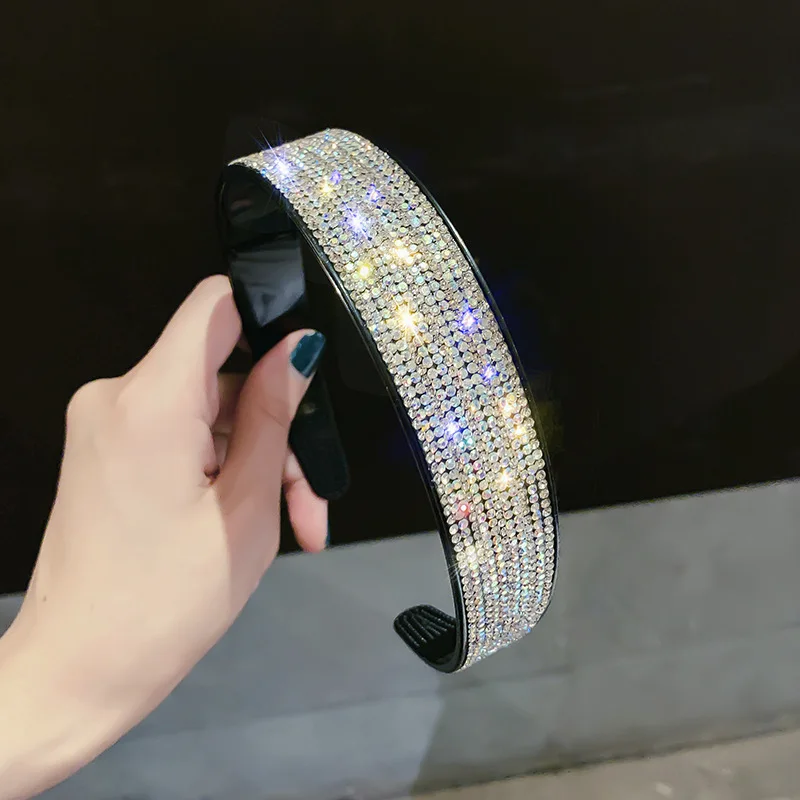 30 шт./Партия DIY мульти простая Хрустальная повязка на голову дрель широкие повязки для головы Джокер леди Инструменты для укладки волос аксессуар HA915