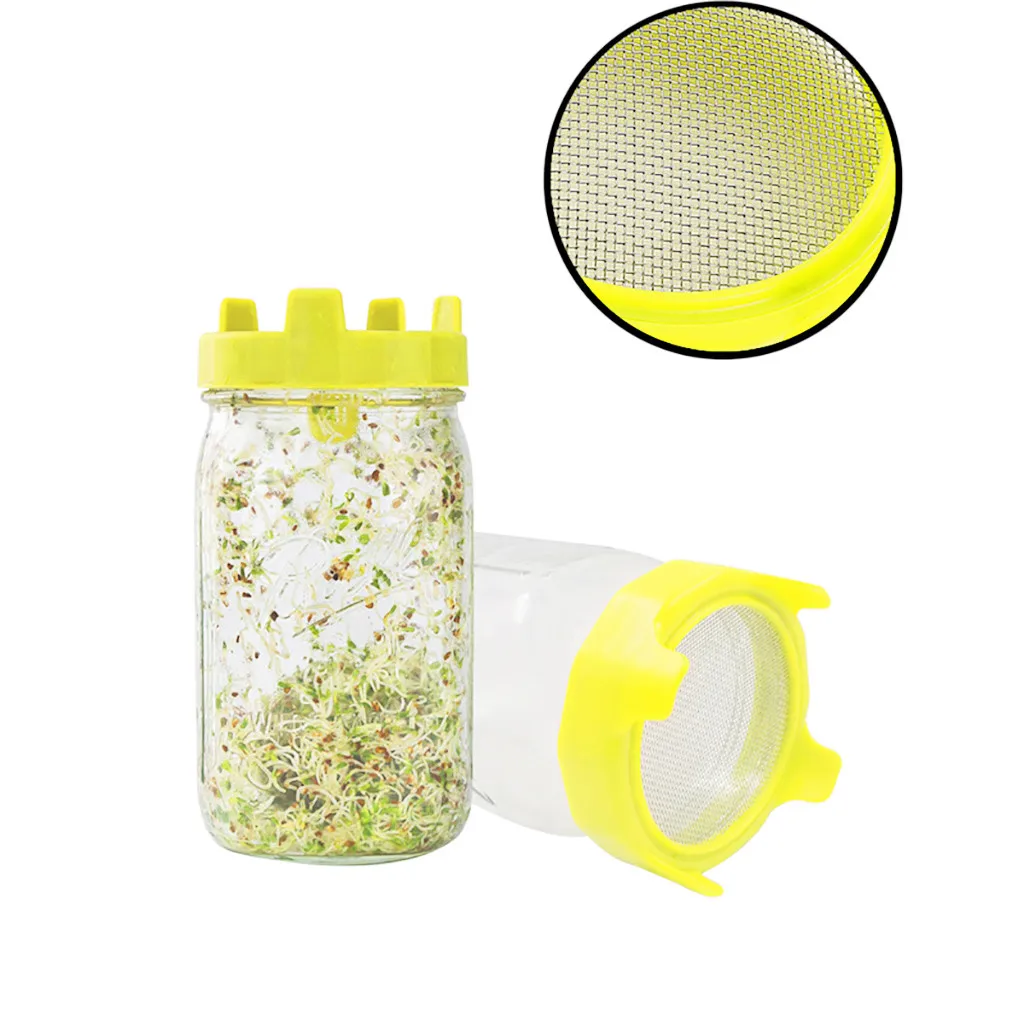 Фильтр бобы Sprouts Mason крышка банки Sprouting сетчатая крышка Mason фильтр сетка Sprouting крышка Bean Sprouts фильтр Садовые принадлежности