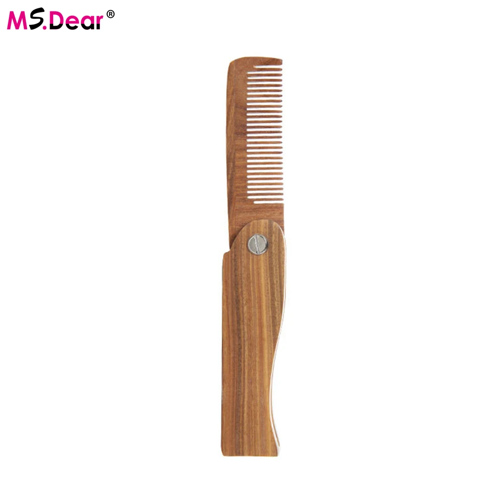 

Natural Green Sandal Wood Fold Comb Hair Comb For Men Beard Care Anti-Static Wooden Comb Hair Care Tools Hair Brush