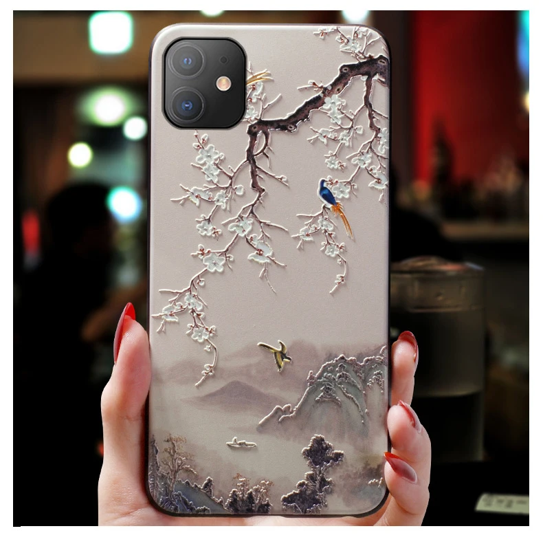 Premium Relief Soft Silicone Phone Back Cover