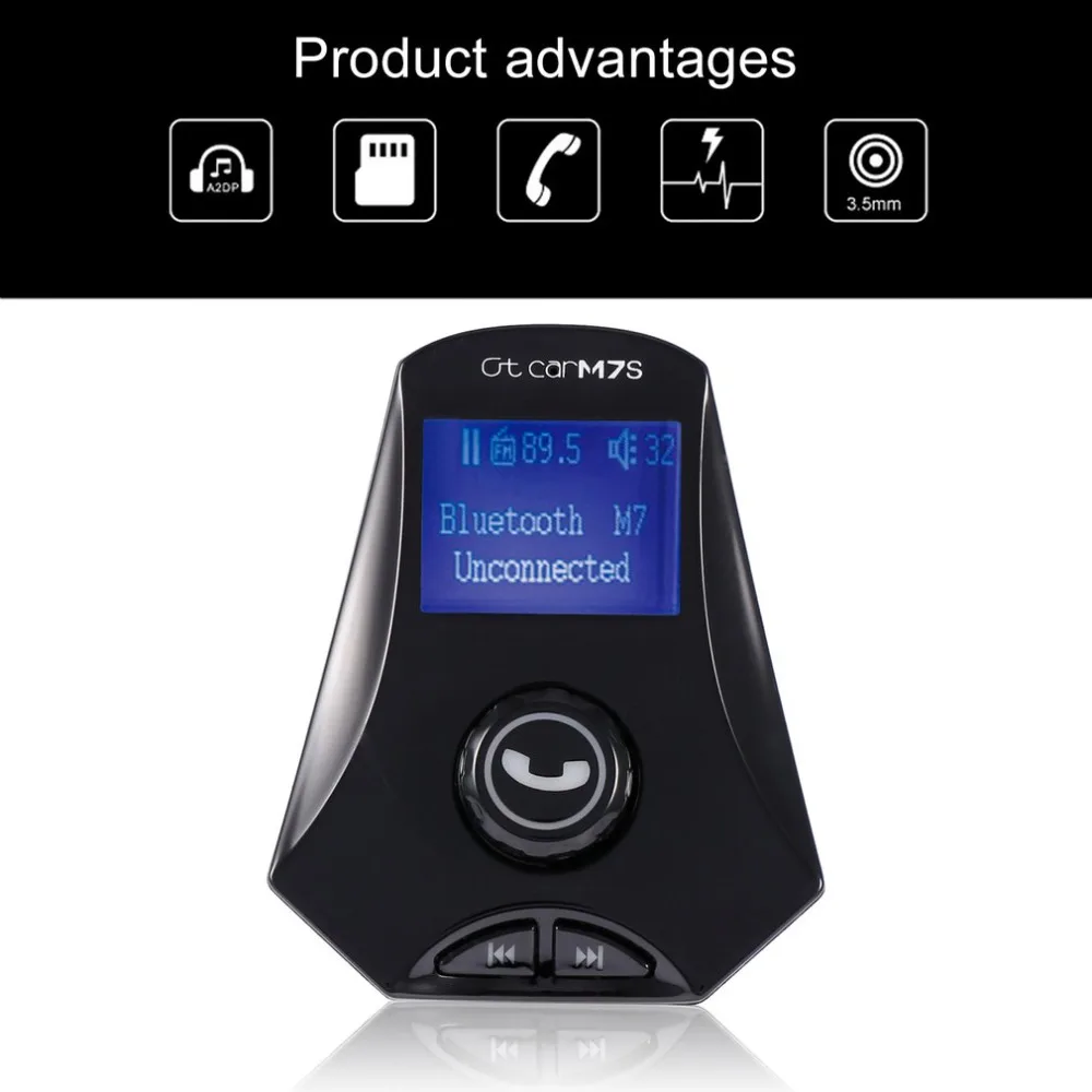 M7S автомобильный Bluetooth автомобильный комплект громкой связи 5 в 2.5A двойной usb зарядка быстрая Aux аудио автомобильный mp3-плеер fm-передатчик воспроизведение музыки