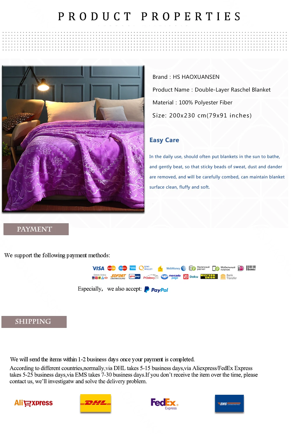 Роскошное фиолетовое супер мягкий двойной Слои Рашель Одеяло 8,8 фунтов лёгкий нейлоновый трос Heavy пушистые Зимние Теплая одежда с мехом норки Одеяло s 200*230 см всесезонные Стёганое одеяло